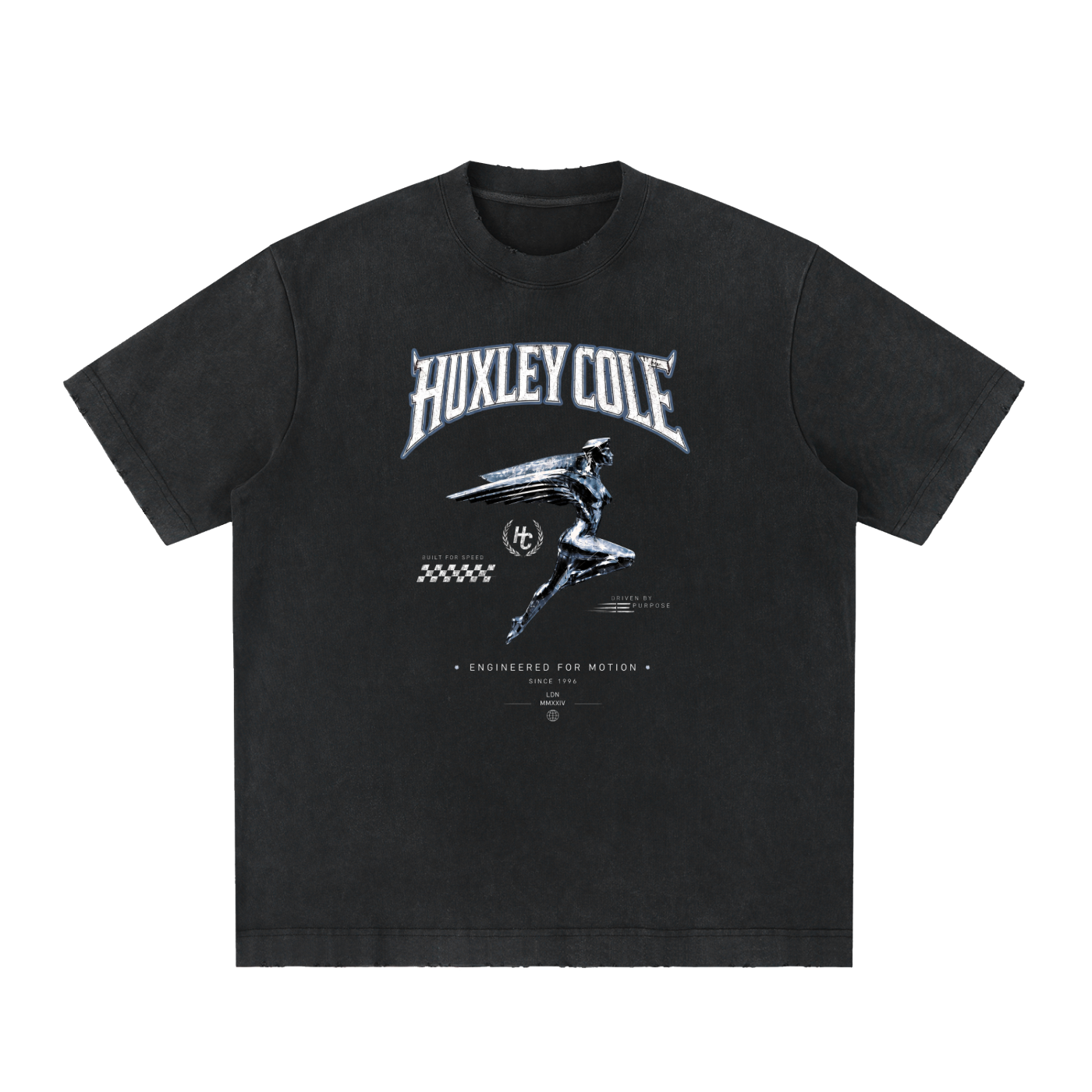 Engineered For Motion Vintage Washed Frayed T-Shirt-1