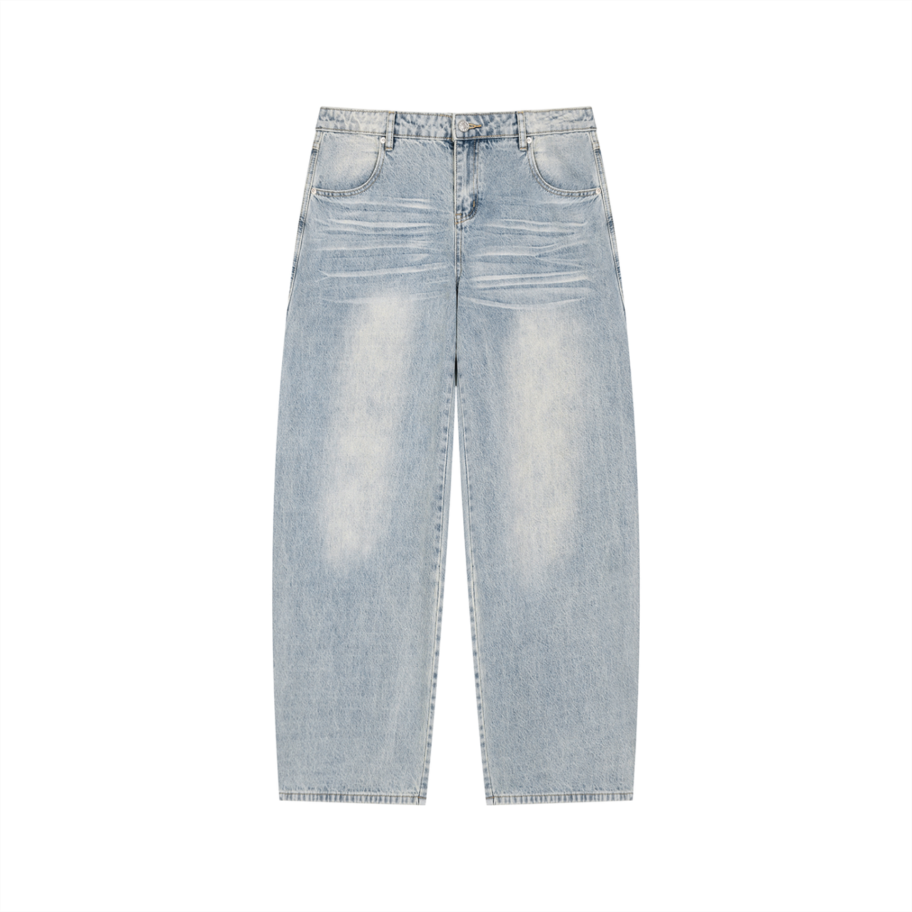 Vintage Wash Wide Leg Jeans