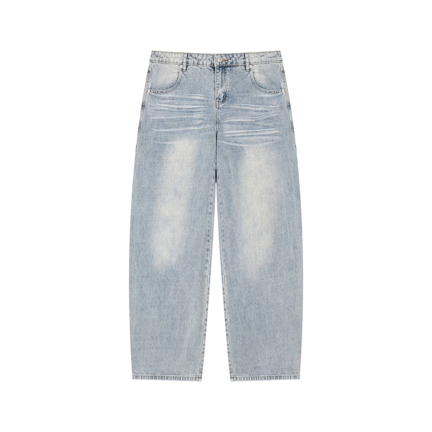 Vintage Wash Wide Leg Jeans-7