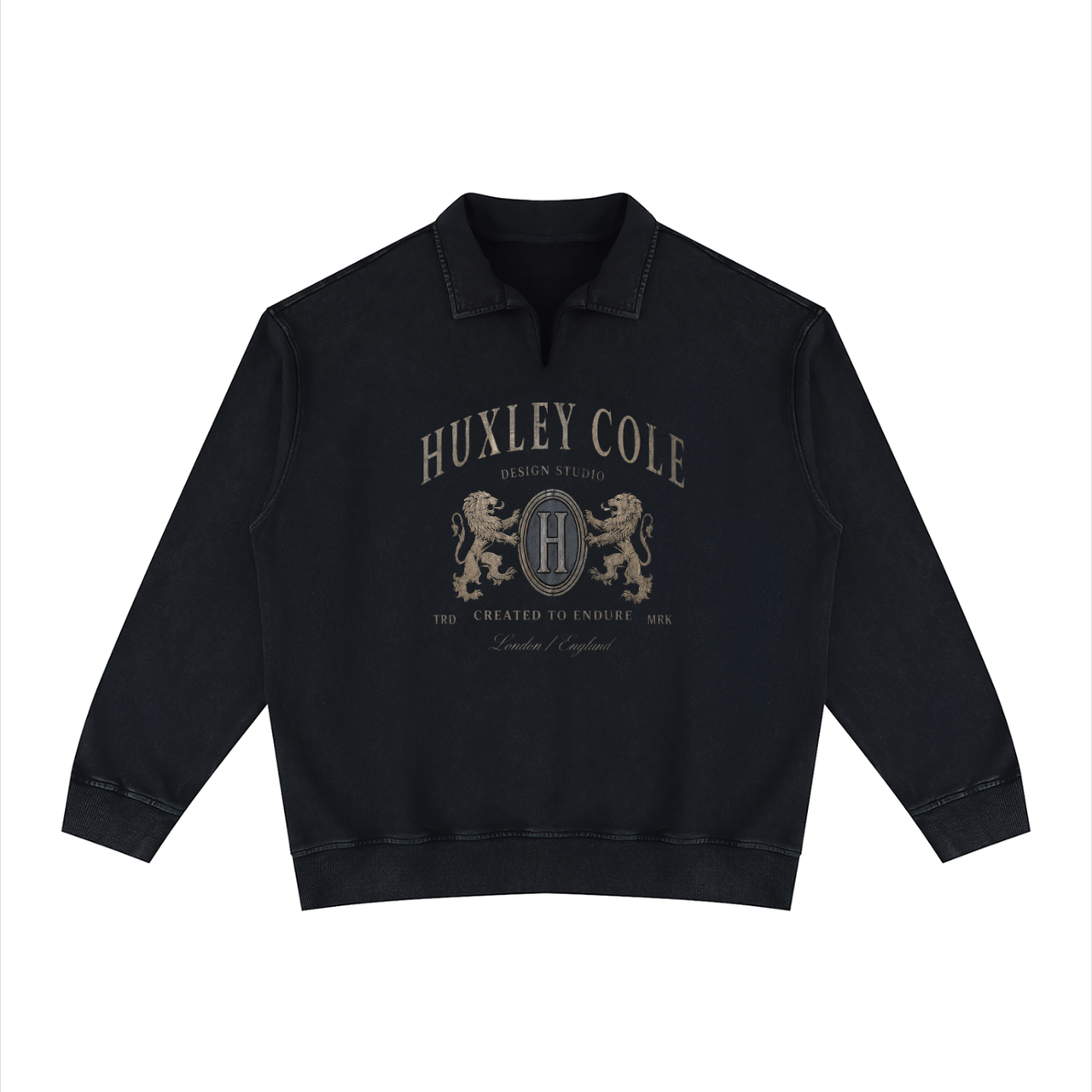 Huxley Crest Vintage Polo Sweatshirt