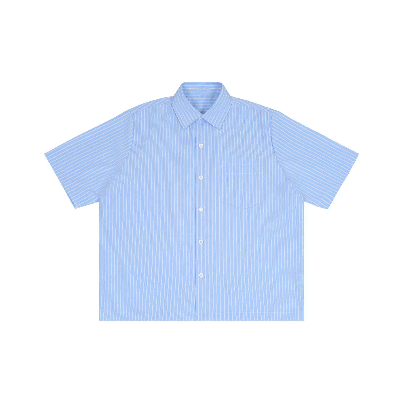 Striped Boxy Short Sleeve Shirt-3