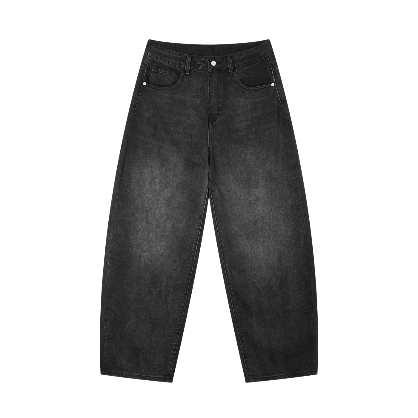 Sunfade Vintage Black Barrel Leg Jeans-7