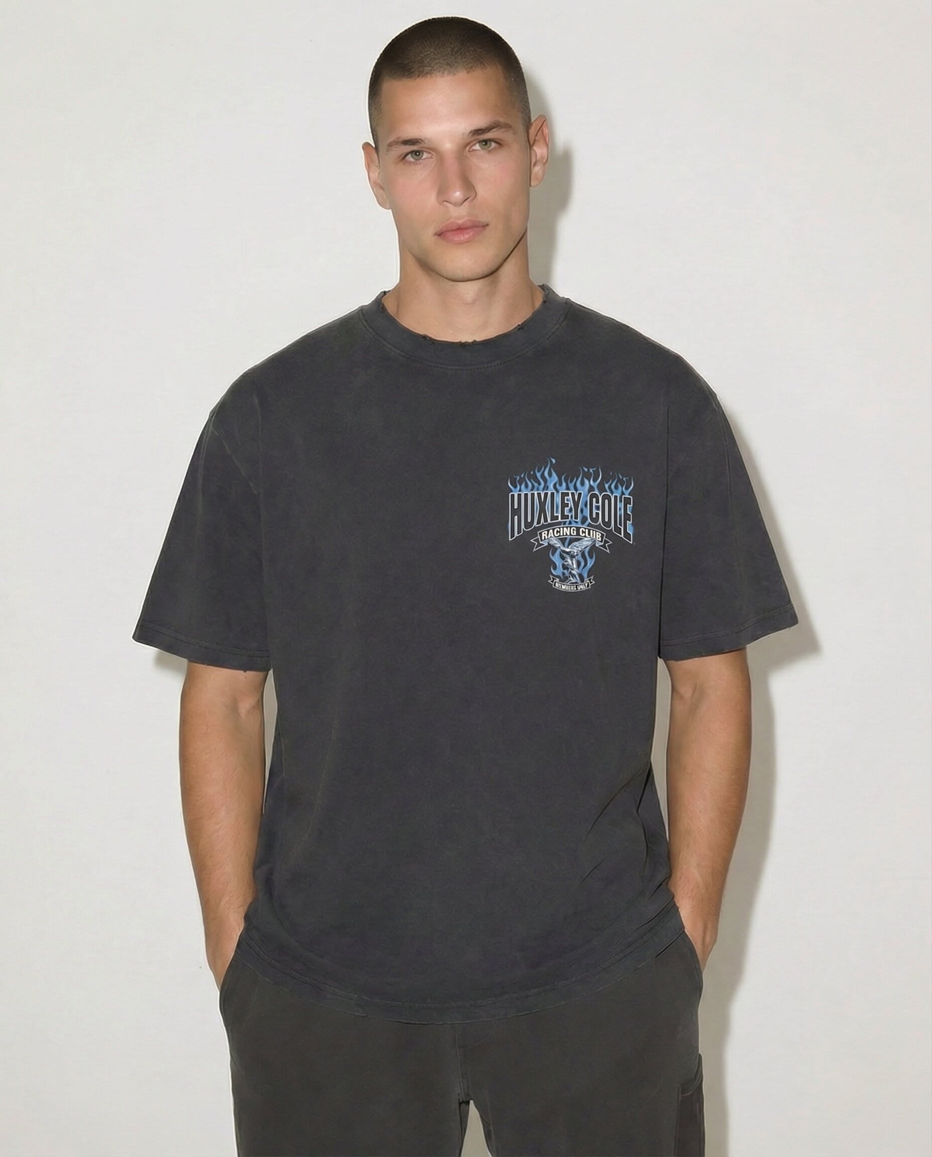 Heavyweight Vintage Washed Frayed T-Shirt-4