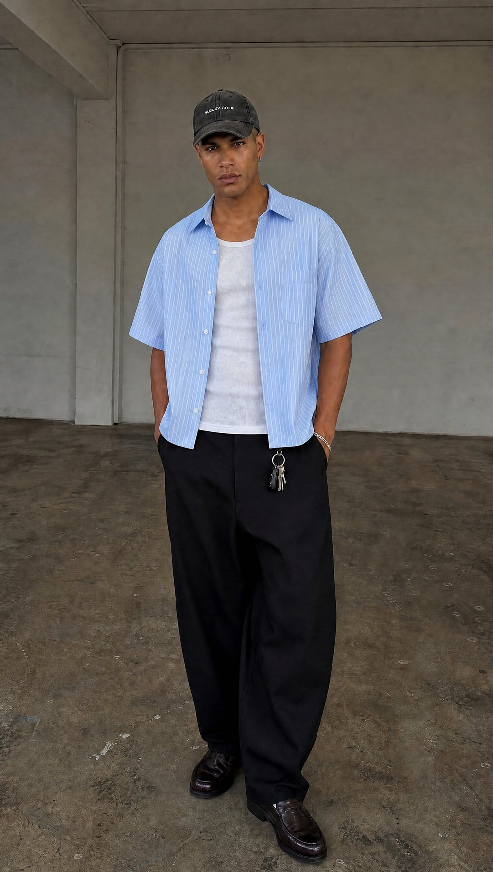 Striped Boxy Short Sleeve Shirt