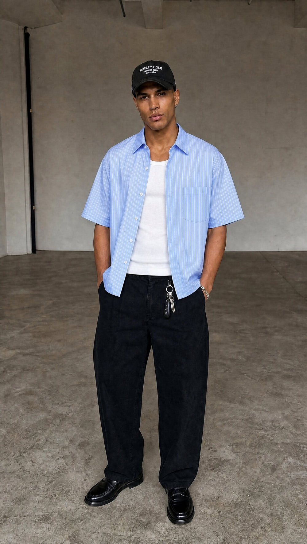 Striped Boxy Short Sleeve Shirt