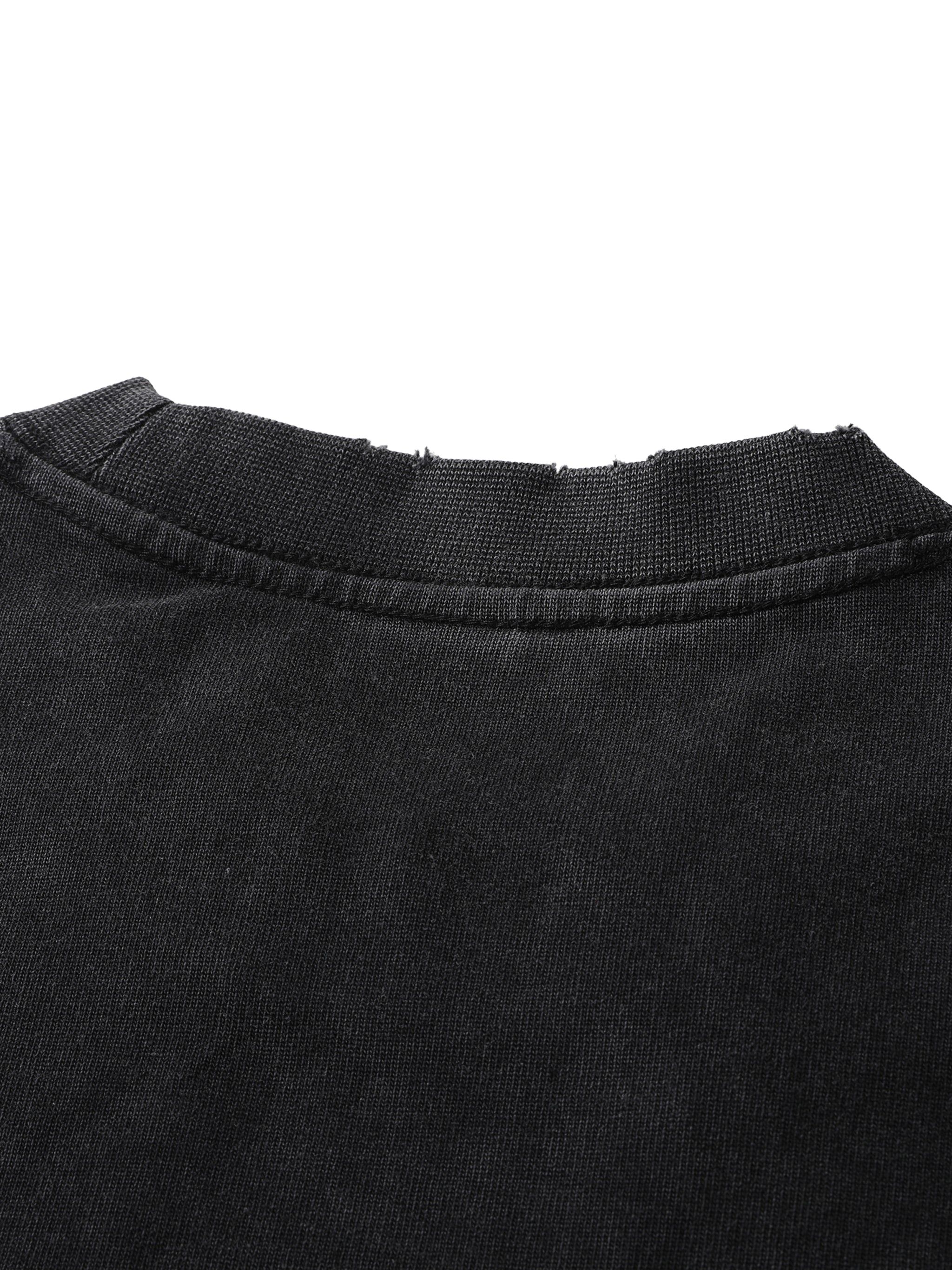 Heavyweight Vintage Washed Frayed T-Shirt-7