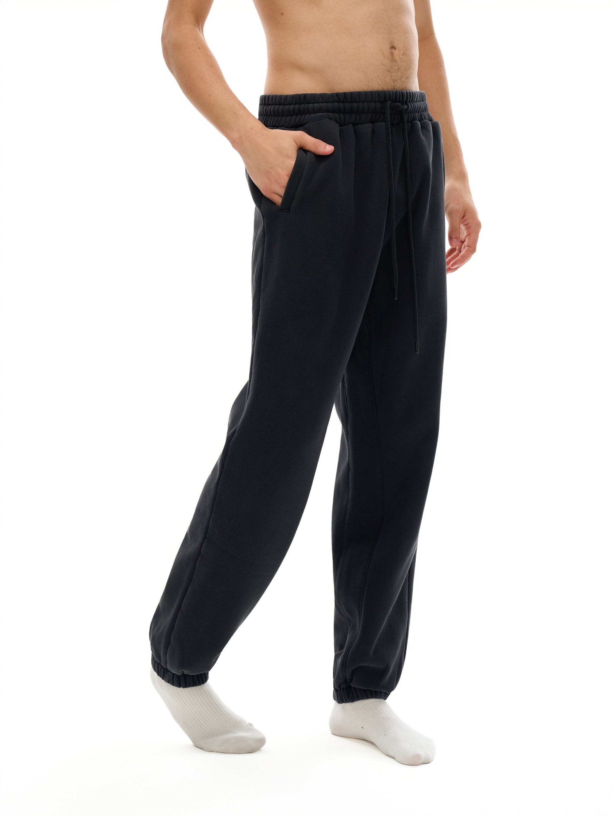 Fleeced Jogger Sweatpants-5