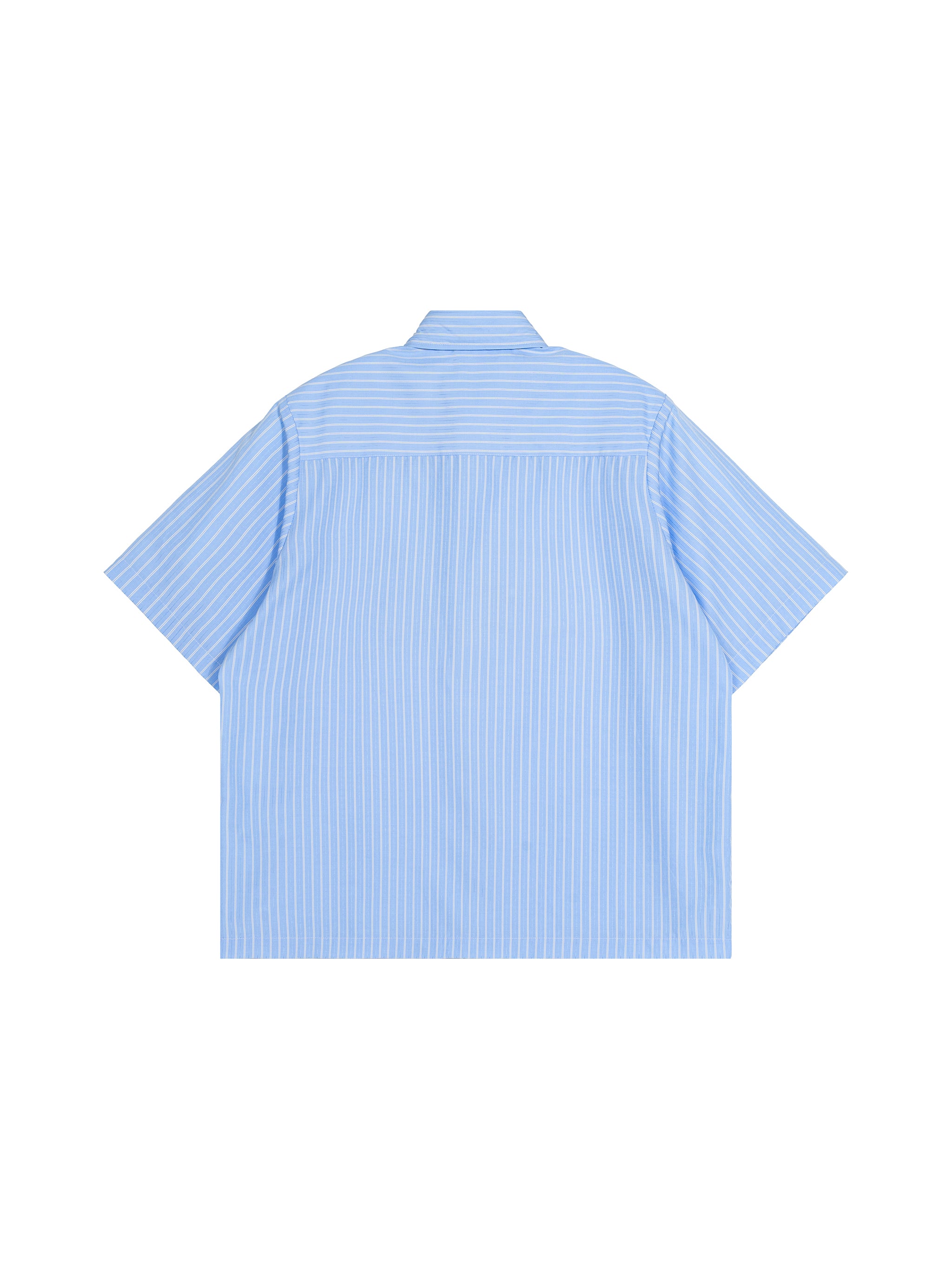 Striped Boxy Short Sleeve Shirt-6