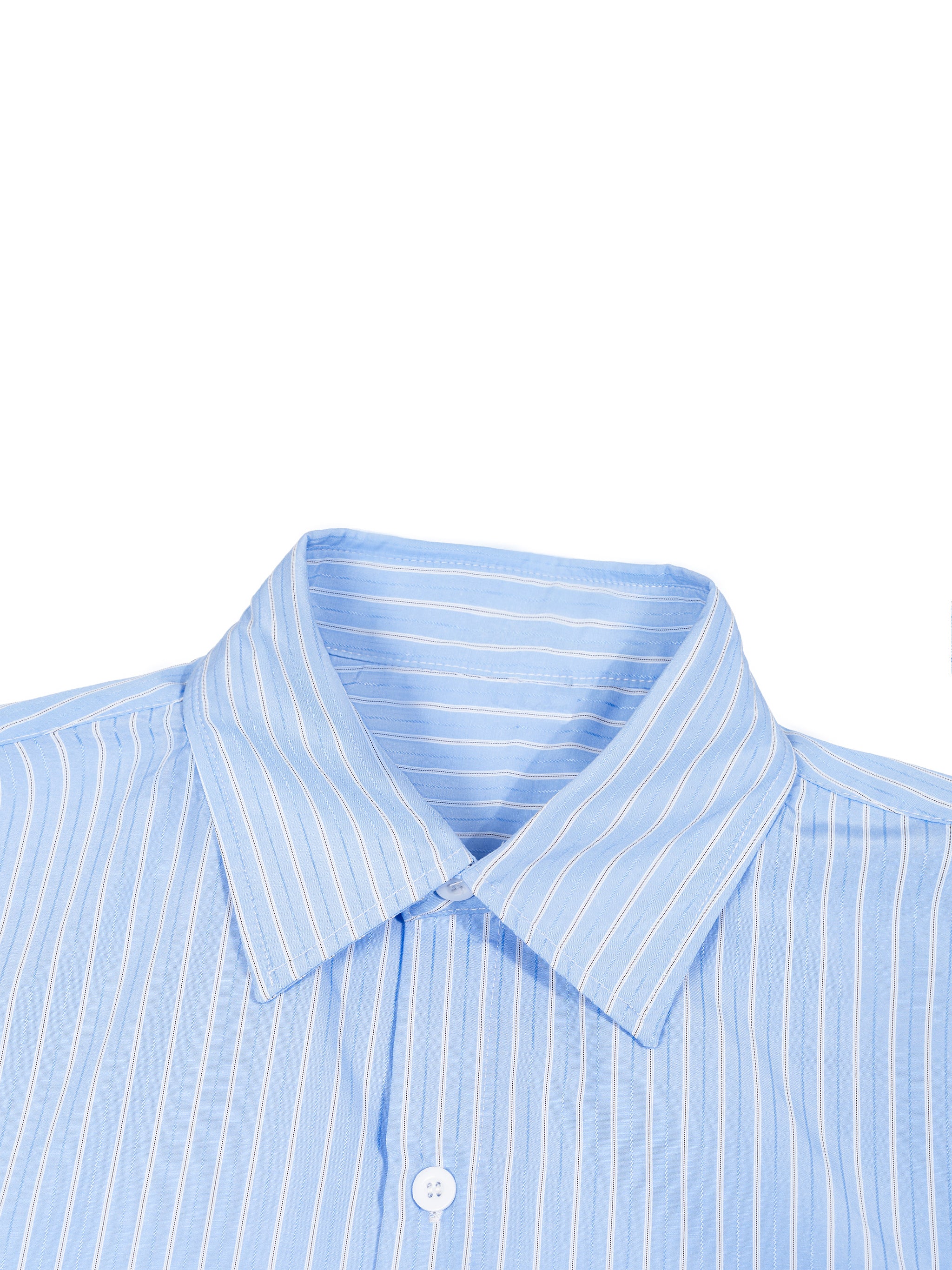 Striped Boxy Short Sleeve Shirt-12