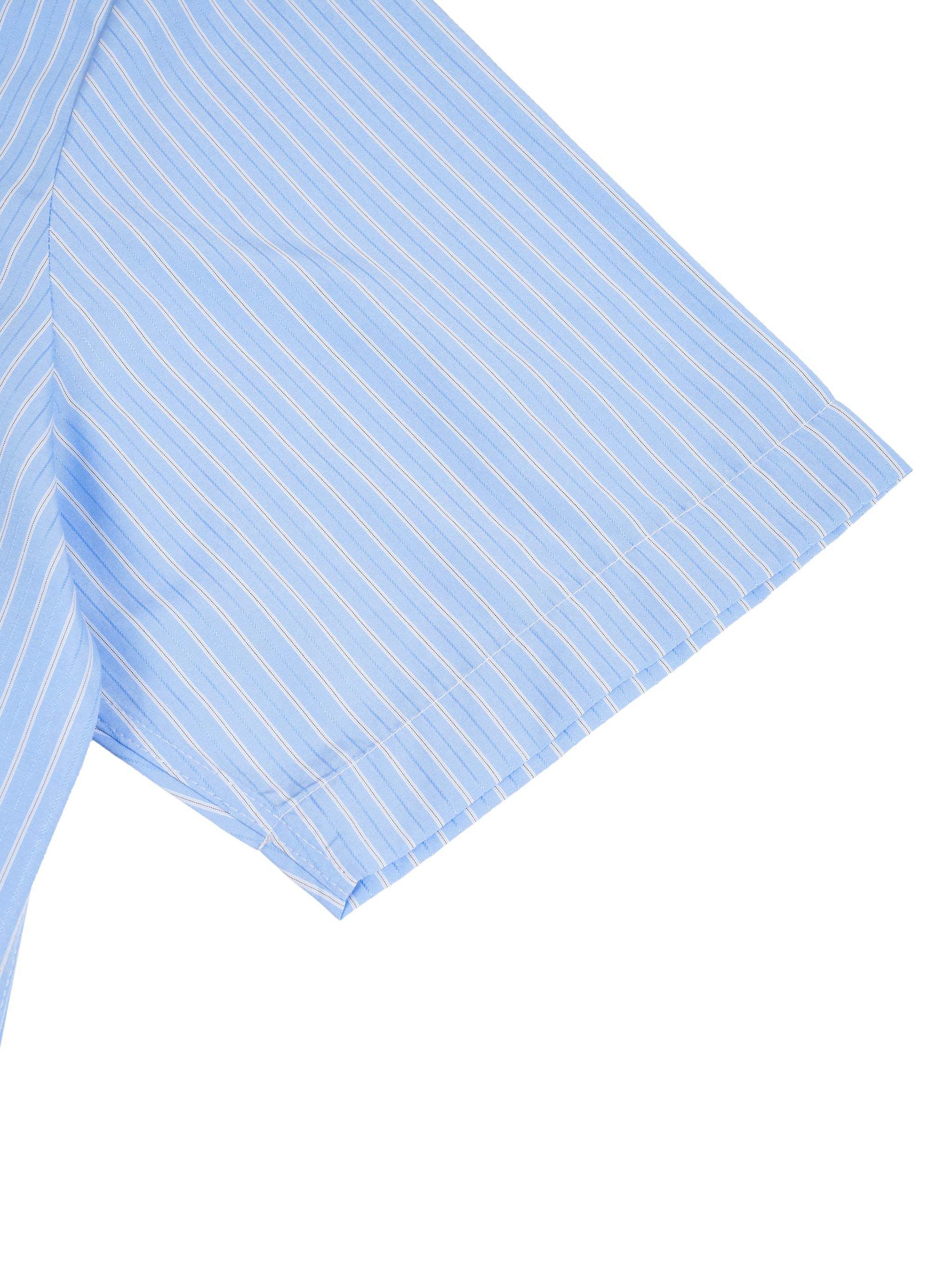 Striped Boxy Short Sleeve Shirt-13