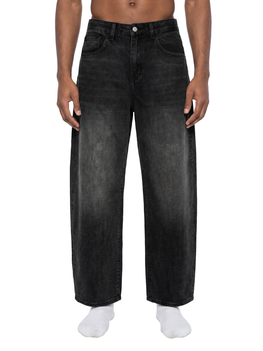 Sunfade Vintage Black Barrel Leg Jeans