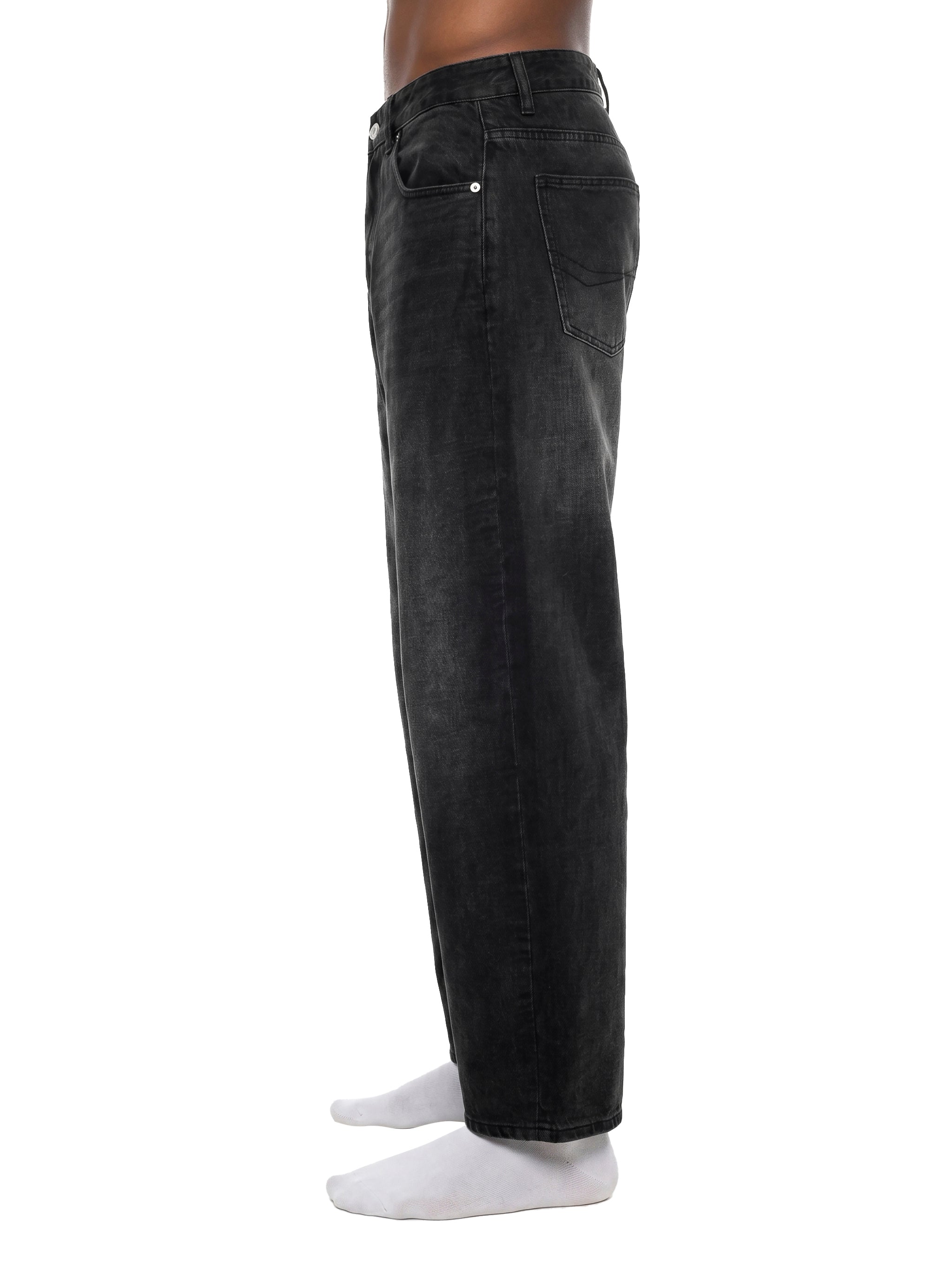 Sunfade Vintage Black Barrel Leg Jeans-4