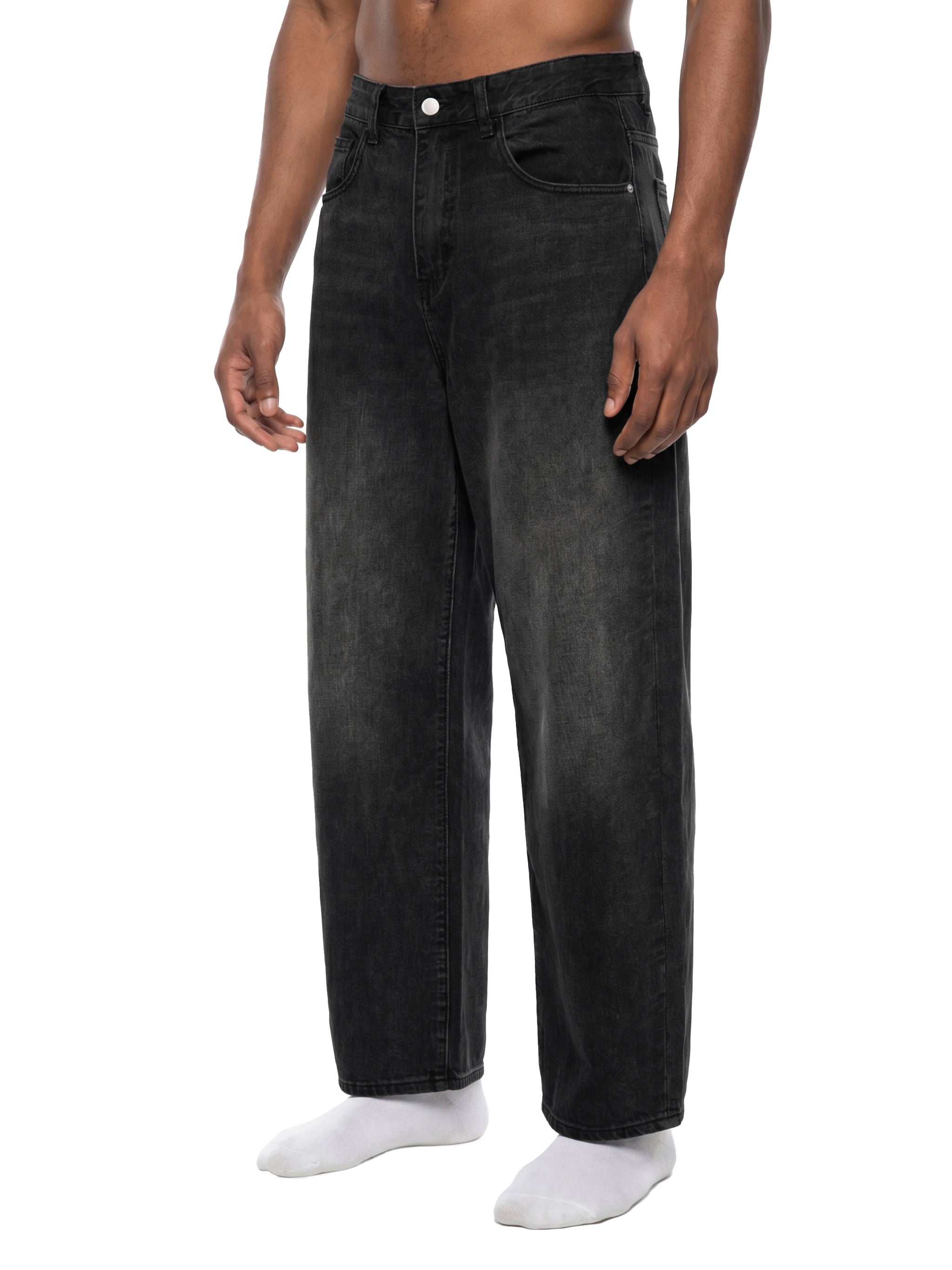 Sunfade Vintage Black Barrel Leg Jeans-5
