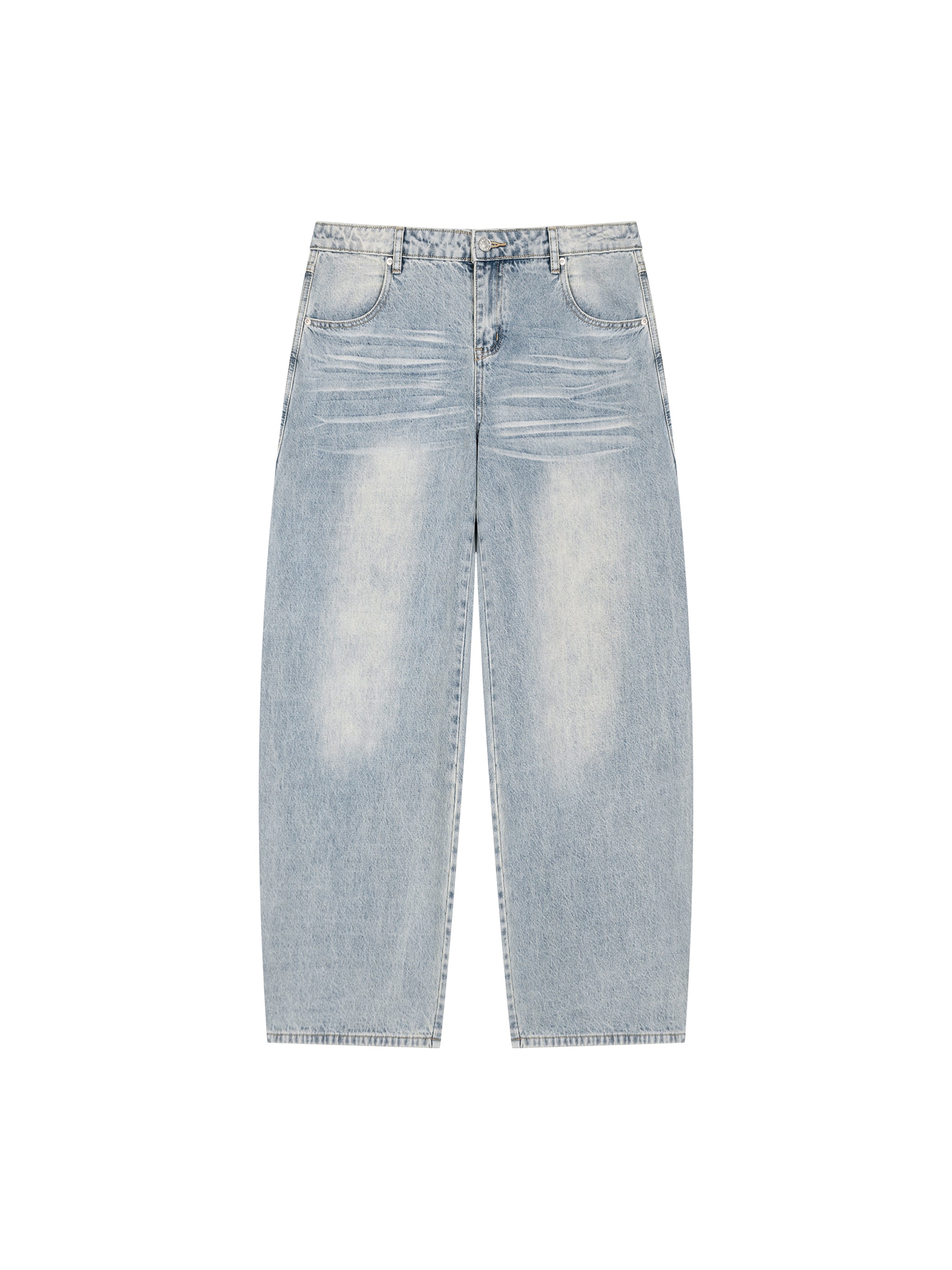 Vintage Wash Wide Leg Jeans-9