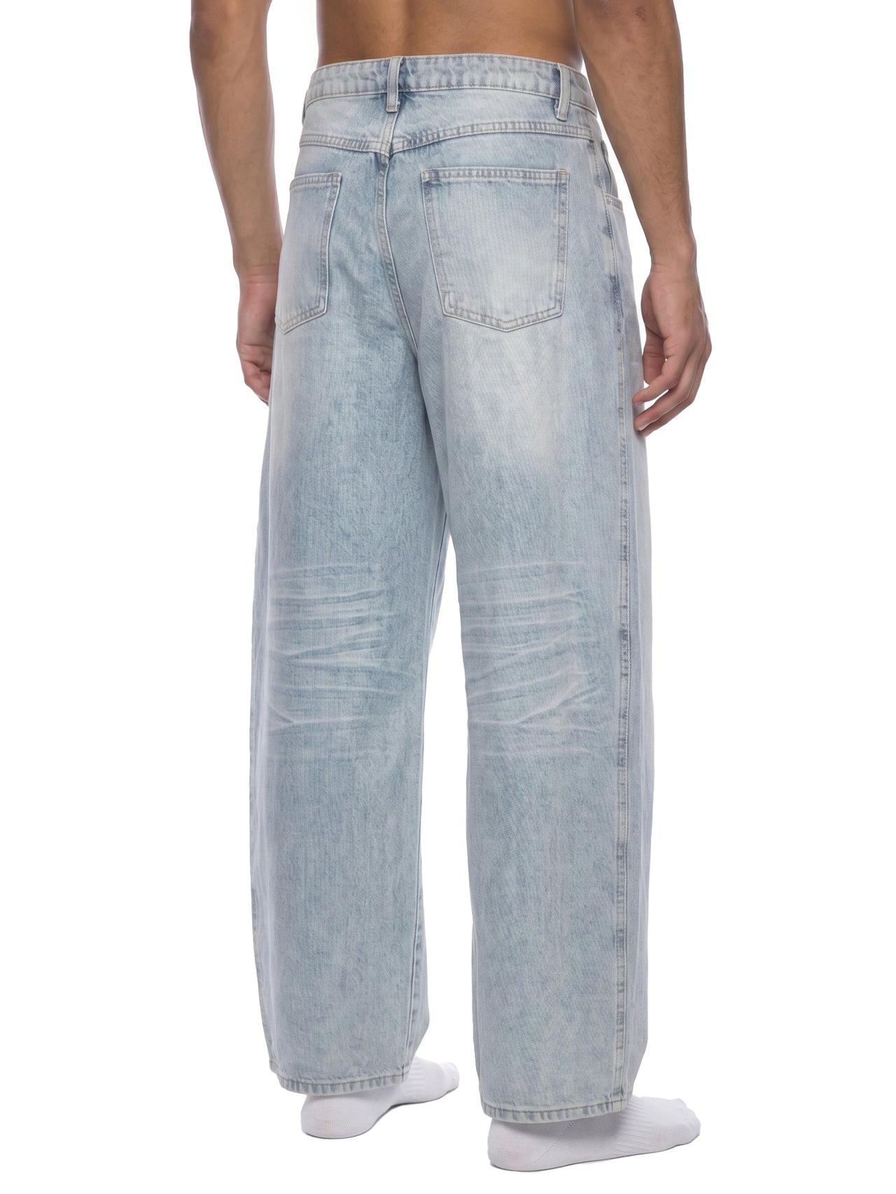 Vintage Wash Wide Leg Jeans